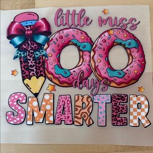 Little Miss 100 Days Smarter Graphic